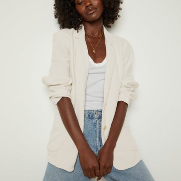 VELVET BY GRAYHAM SPENCER CASSIE LINEN BLAZER - Picture 5 of 9